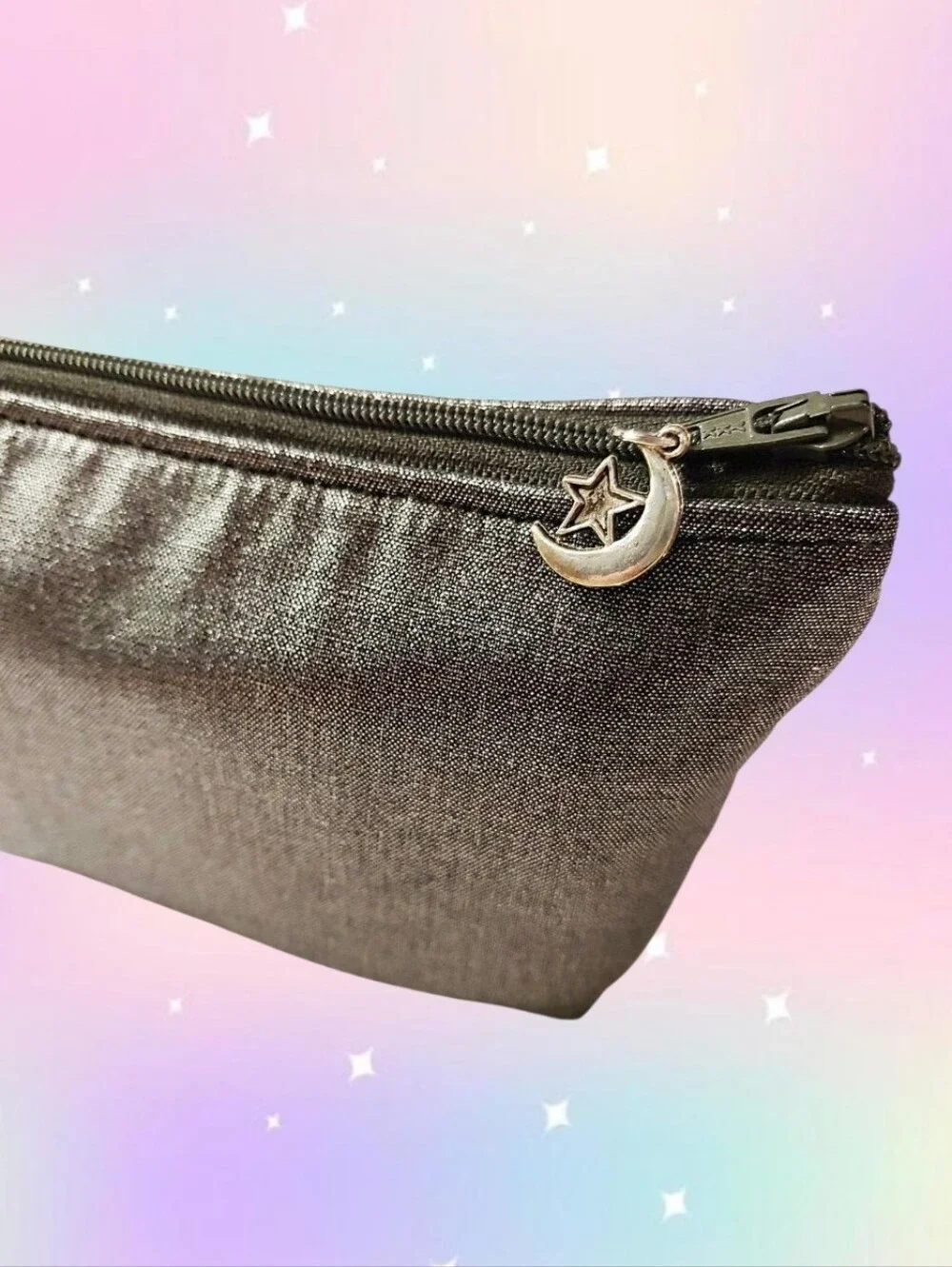 Gray Metallic Essential Oil Bag - Makeup Bag
